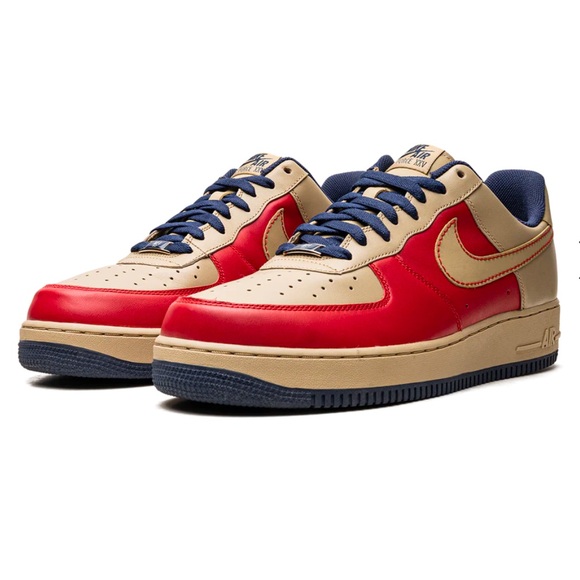 NWOT Men’s Nike Air Force 1 317295 221 Tweed/Tweed-Varsity Red Main Color: brown
